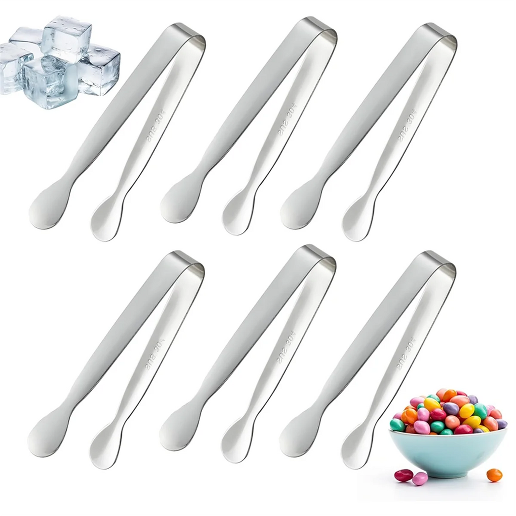 6PCS Mini Small Tiny Tongs 4.25Inch Stainless Steel Small Tongs for Serving Food Kitchen 304stainless Steel – Durable Stainless Steel Construction for Simple Storage and Daily Tasks