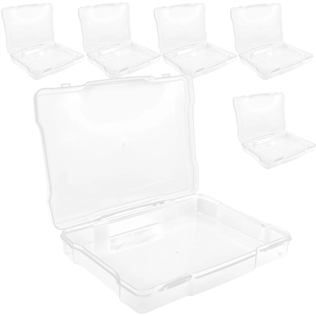 6Pcs Cards Storage Boxes Postcards Photos Organizing Cases Clear Plastic Storage Cases – Clear-View Organization for Simple Storage and Daily Tasks