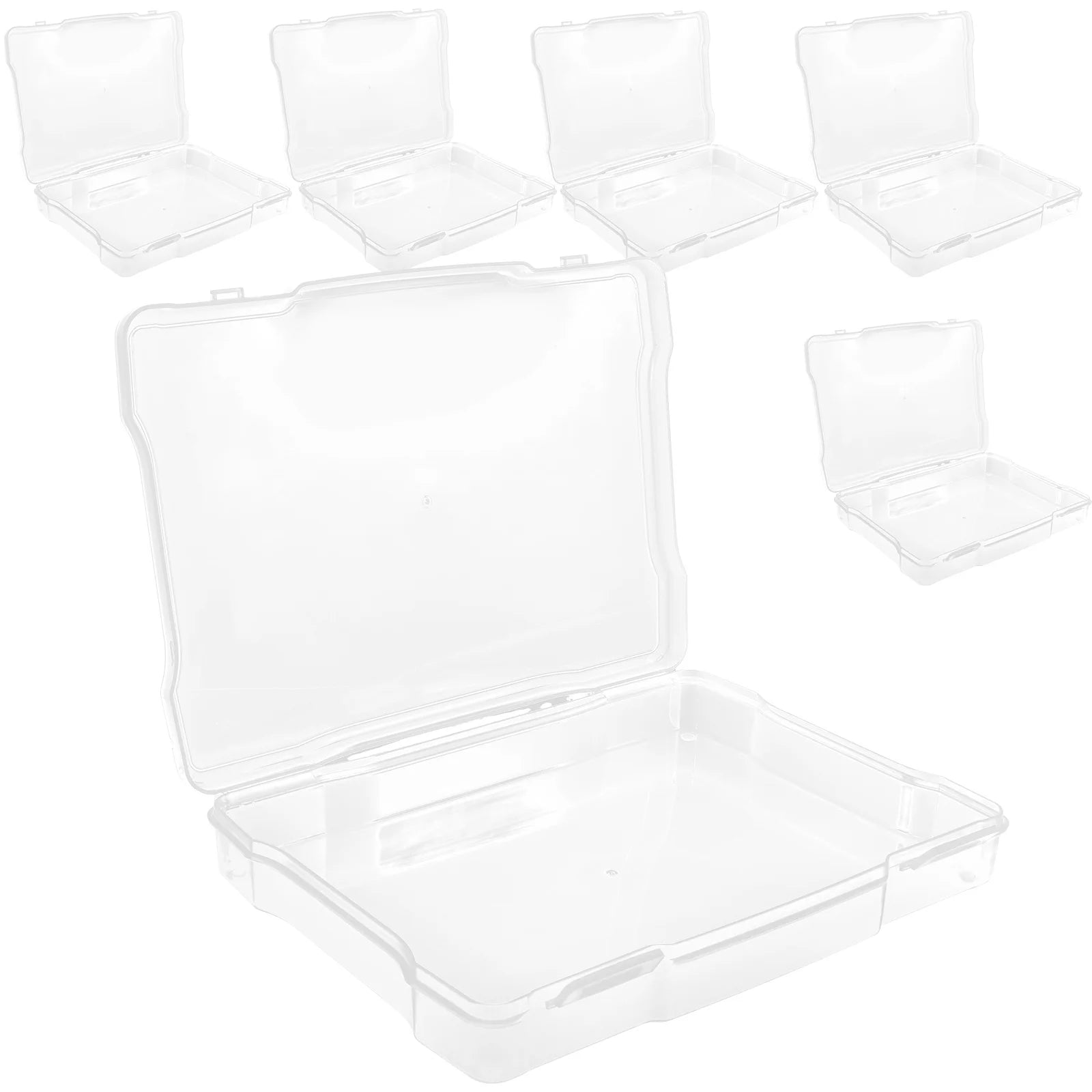 6Pcs Cards Storage Boxes Postcards Photos Organizing Cases Clear Plastic Storage Cases – Clear-View Organization for Simple Storage and Daily Tasks