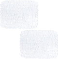 Bligli Pebble Sink Mat 2-Pack - PVC Kitchen Protector for Stainless Steel/Ceramic Dish Drying Mat for Dishes 15.7" x 11.8" Clear – Clear-View Organization for Simple Storage and Daily Tasks