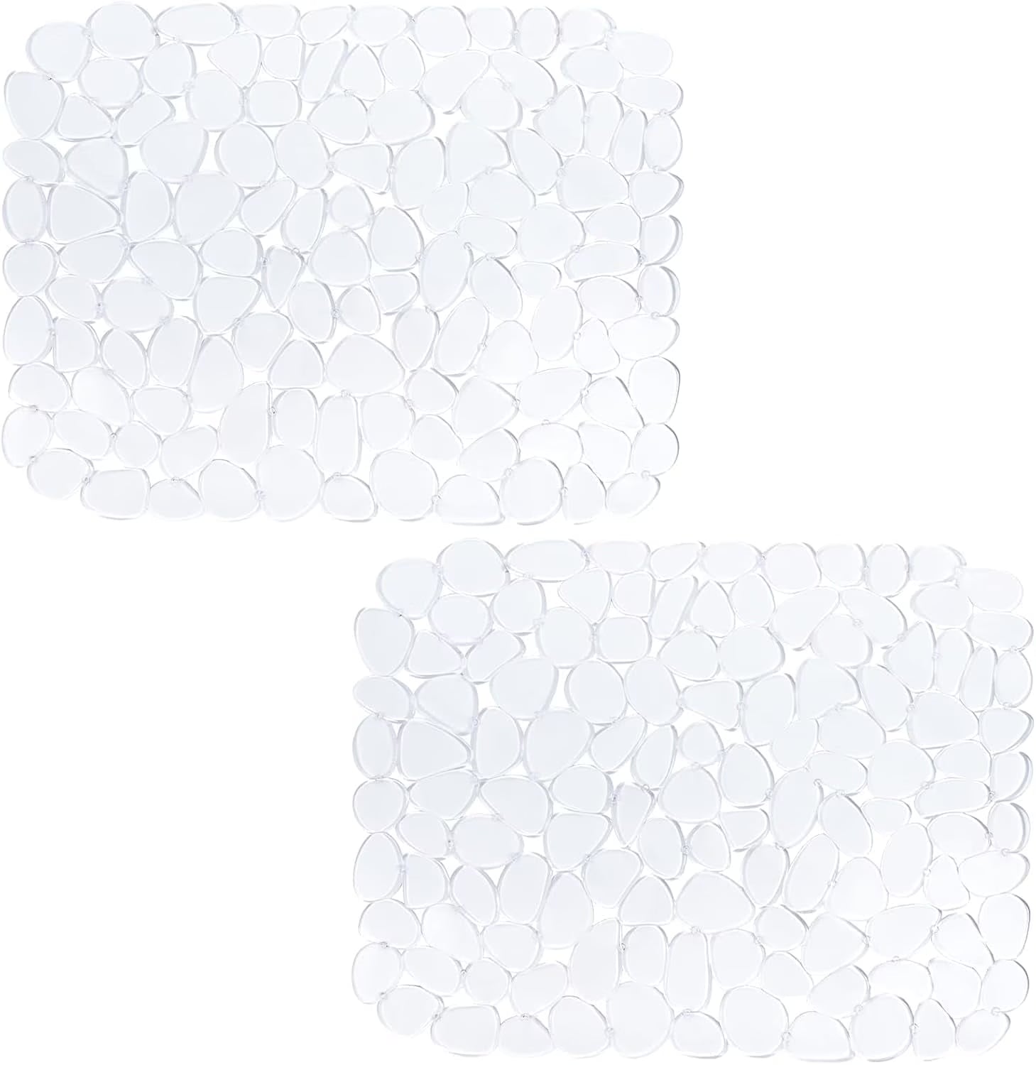 Bligli Pebble Sink Mat 2-Pack - PVC Kitchen Protector for Stainless Steel/Ceramic Dish Drying Mat for Dishes 15.7" x 11.8" Clear – Clear-View Organization for Simple Storage and Daily Tasks