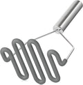 Scratch-resistant silicone potato masher kitchen tool potato masher stainless steel wrapped durable silicone potato smasher gray – Durable Stainless Steel Construction for Simple Storage and Daily Tasks