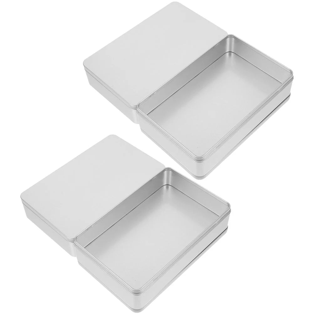 4 Pcs Collapsible Storage Bins Metal Tin Box Compact Lightweight Travel – Everyday Household Format for Simple Storage and Daily Tasks