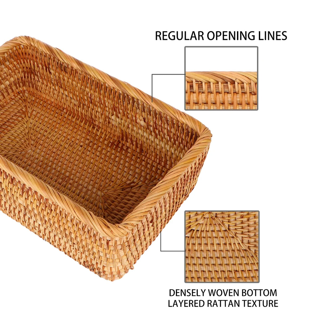 Wicker Basket with Lid Storage Boxes Lids Practical Home Child – Secure Lid Design for Simple Storage and Daily Tasks