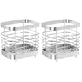 unbranded 2pcs Stainless Steel Cutlery Holder Kitchen Worktop Spoon Stand Space-saving Kitchen Utensil Holder – Durable Stainless Steel Construction for Simple Storage and Daily Tasks