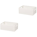 2pcs Household Storage Box Storage Organizer Box Foldable Box Plastic Desktop Makeup Storage Case – Foldable Space-Saving Design for Simple Storage and Daily Tasks