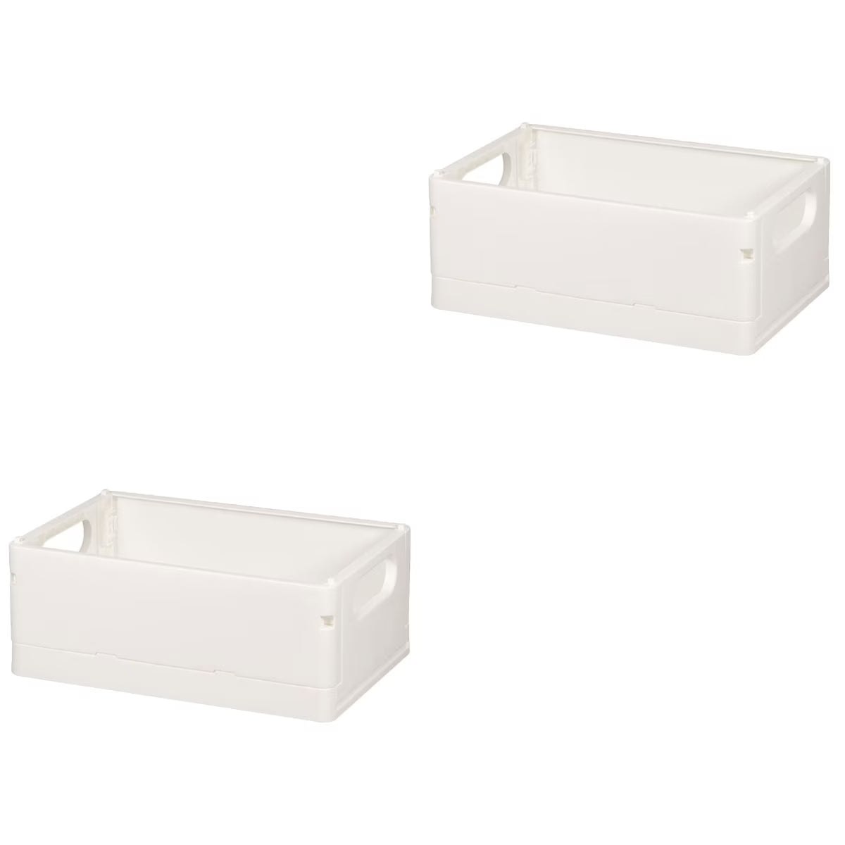 2pcs Household Storage Box Storage Organizer Box Foldable Box Plastic Desktop Makeup Storage Case – Foldable Space-Saving Design for Simple Storage and Daily Tasks