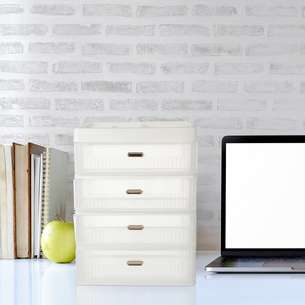 Skincare Desktop Storage Box 32.00X23.00X17.00CM White – Practical Home Organization for Simple Storage and Daily Tasks