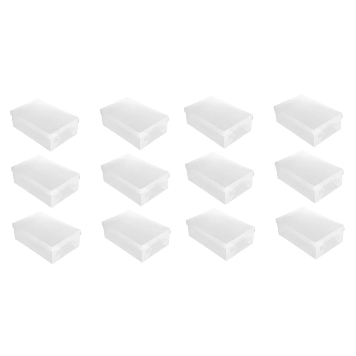 12 PCS Shoes Boxes Transparent Shoes Cases Plastic Storage Box Shoes Container for Home Shop 28x18x10cm – Clear-View Organization for Simple Storage and Daily Tasks