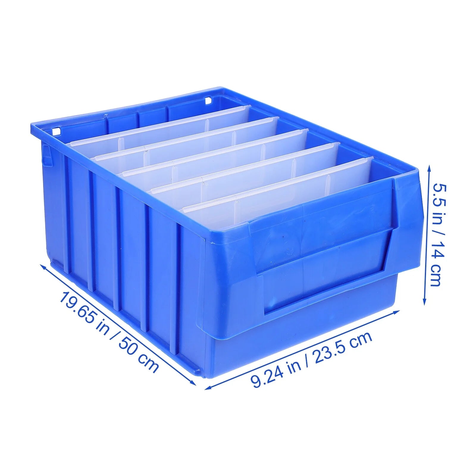 Parts Box Screw Partitions Design Blue Storage Container – Compartmented Organization for Simple Storage and Daily Tasks