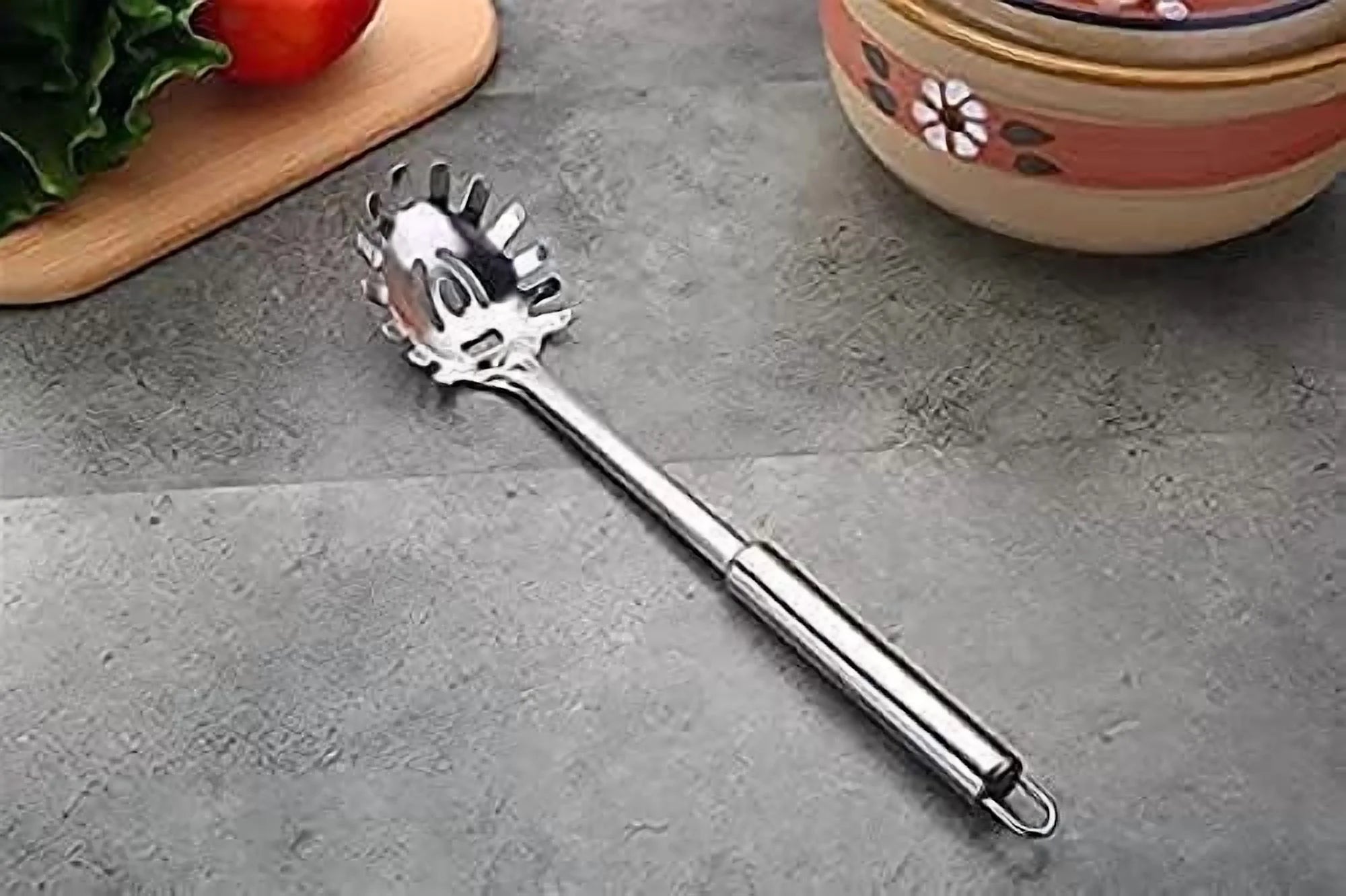 2-Piece Spaghetti Set Stainless Steel Pasta& Tongs Heat Resistant 12 Inch – Durable Stainless Steel Construction for Simple Storage and Daily Tasks