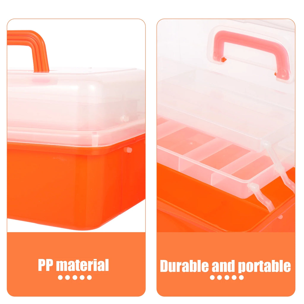 Wicker Three Layer Storage Box Household Tool Box Office 32X17CM Orange – Practical Home Organization for Simple Storage and Daily Tasks