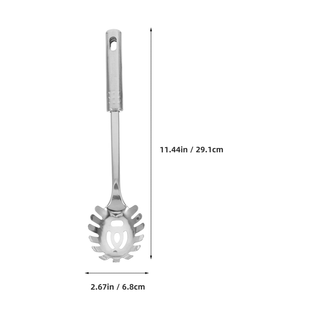 Stainless Steel Pasta Server 1 Set Spaghetti Spoon Noodle Claw Pasta Fork Metal Pasta Spoon Heat Resistant for Cooking – Durable Stainless Steel Construction for Simple Storage and Daily Tasks
