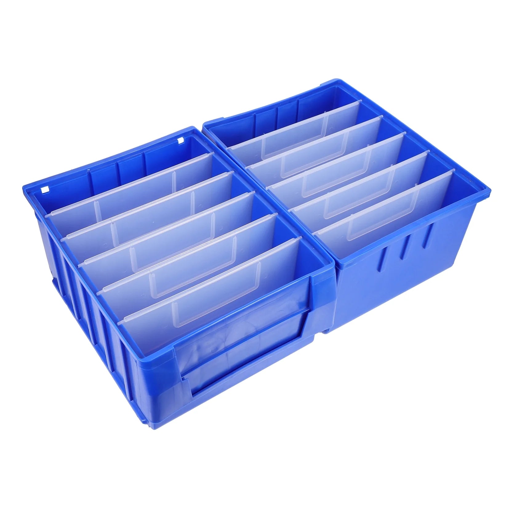 Parts Box Screw Partitions Design Blue Storage Container – Compartmented Organization for Simple Storage and Daily Tasks