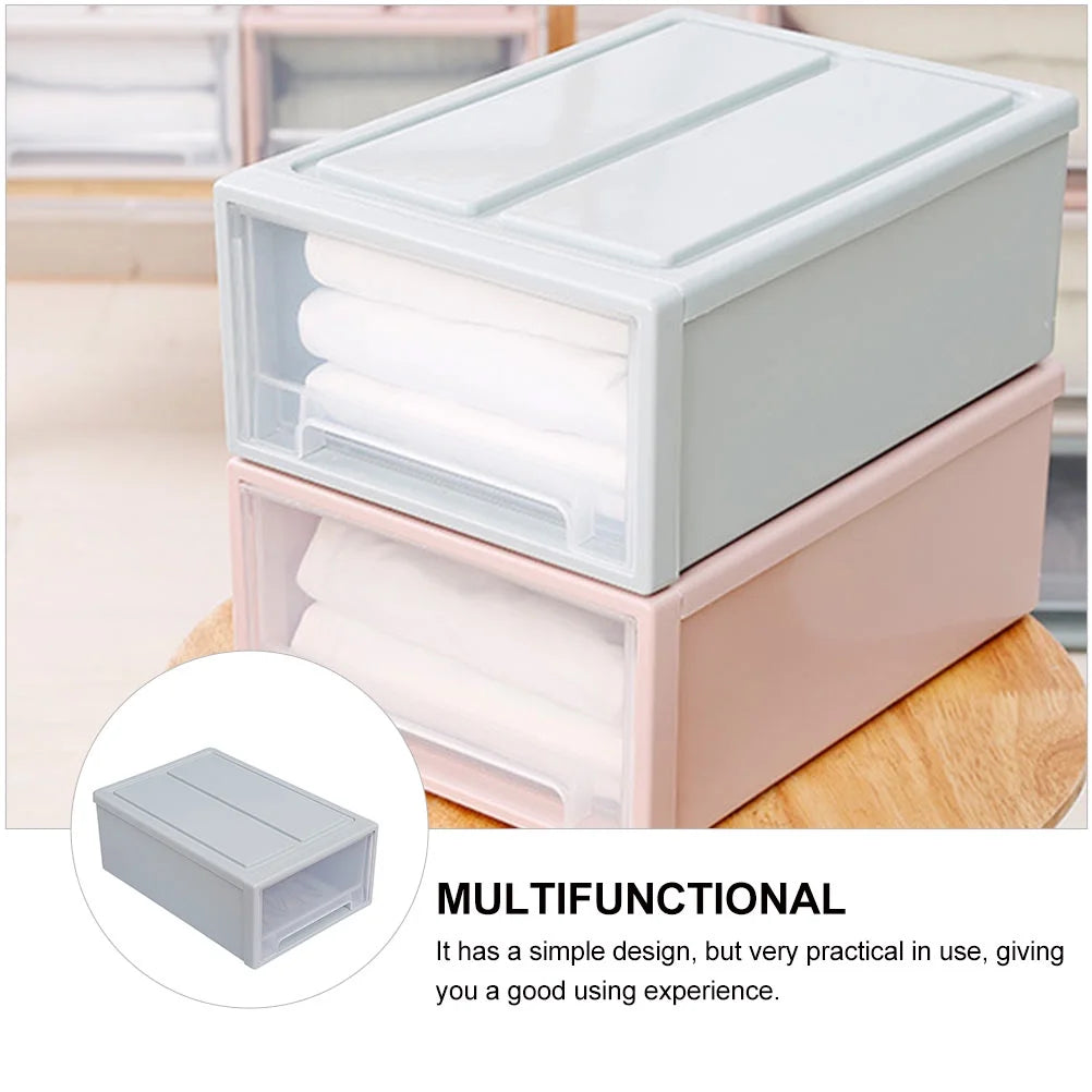 2pcs Drawer Clothes Storage Box- Out Drawer Container for Organizing Mens and Shoes Sandals Wedges Flats Heels and Accessories Blue – Practical Home Organization for Simple Storage and Daily Tasks