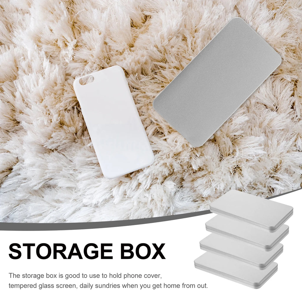 4 Pcs Clear Wicker Basket Tempered Film Storage Box Stylish Holder – Multiroom Organization Format for Simple Storage and Daily Tasks