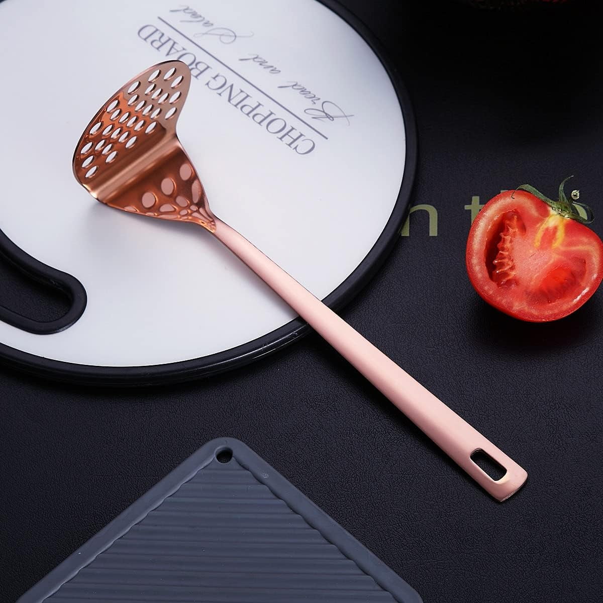Copper Kitchen Utensils Set,13 Pieces Stainless Steel Cooking Utensils Set with – Durable Stainless Steel Construction for Simple Storage and Daily Tasks