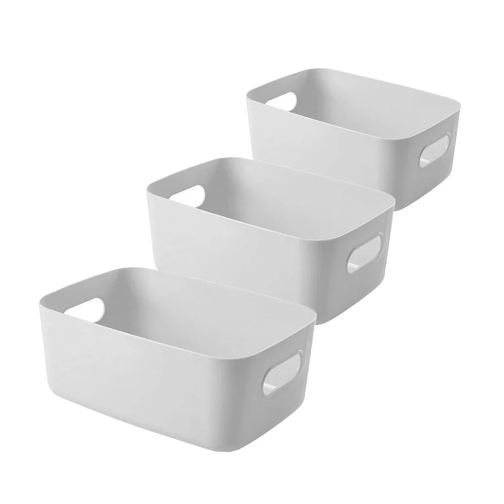 Basket Storage Box Three-Piece Set Medium Containers Boxes – Convenient Multi-Piece Set for Simple Storage and Daily Tasks