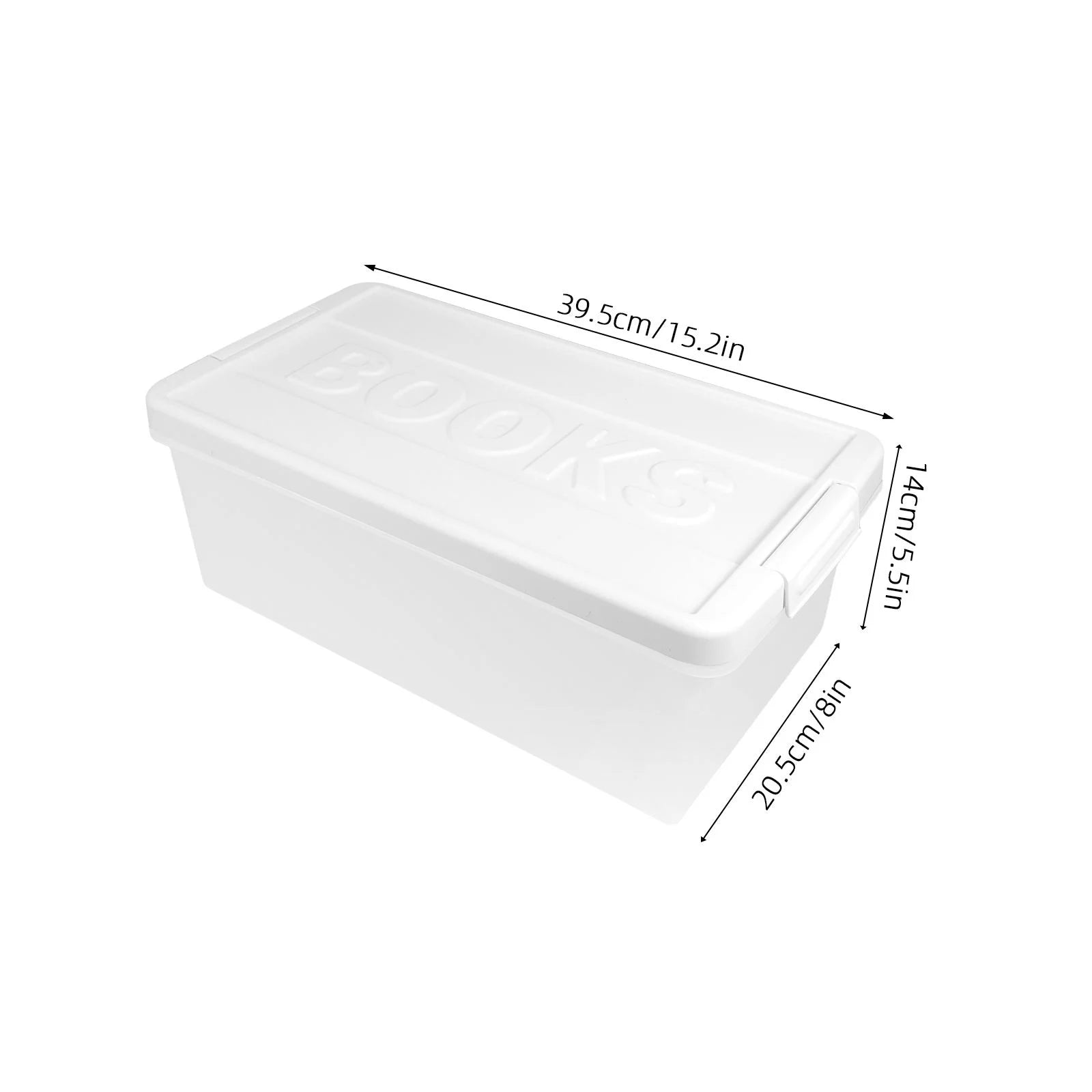 Book Storage Box Office Travel 39.50X20.50X14.00CM White – Practical Home Organization for Simple Storage and Daily Tasks