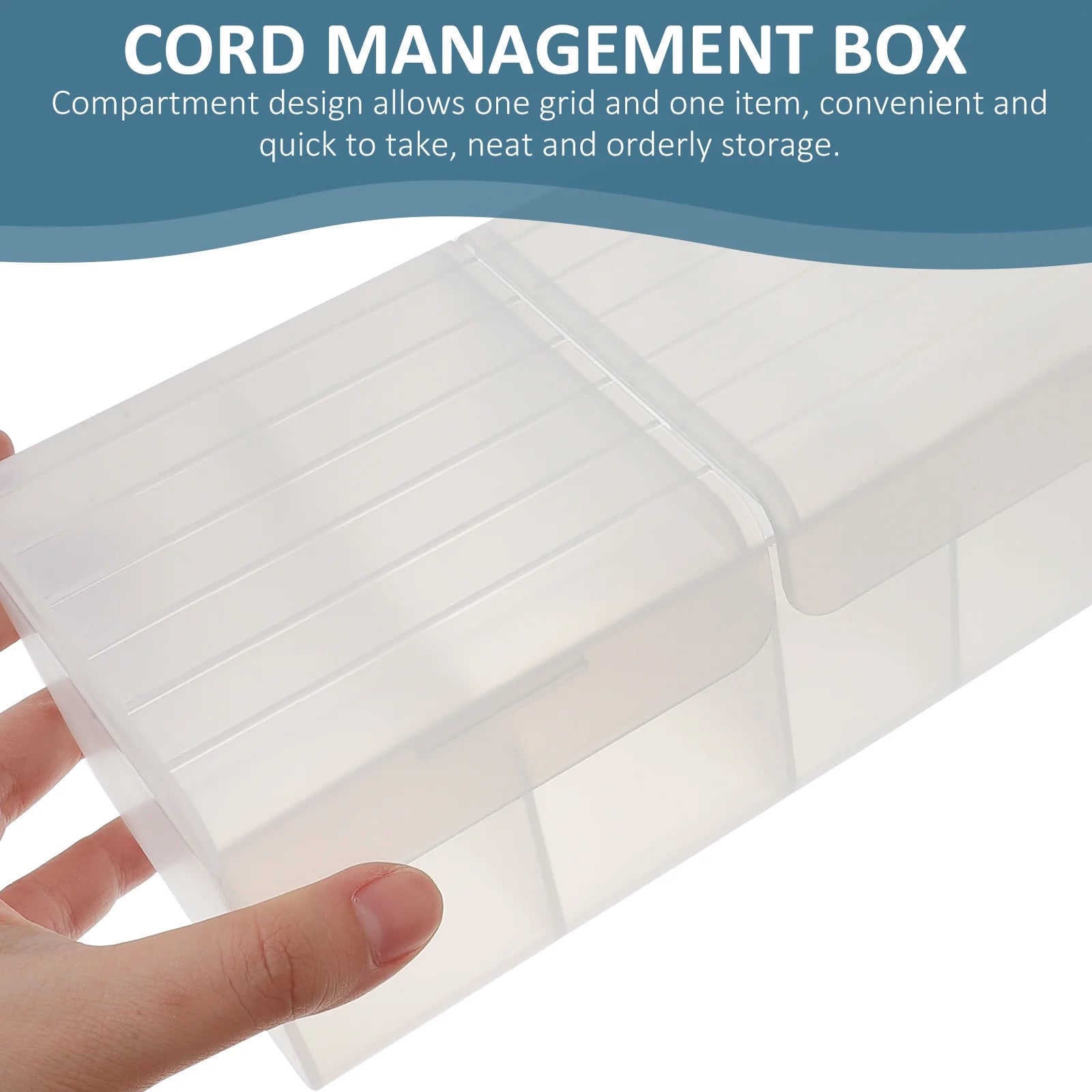 Cover Storage Box Slim USB Cable Organizer Cord Case – Everyday Household Format for Simple Storage and Daily Tasks