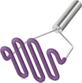 Scratch-resistant silicone potato mash maker kitchen tool stainless steel outer layer wrapped with durable silicone. – Durable Stainless Steel Construction for Simple Storage and Daily Tasks