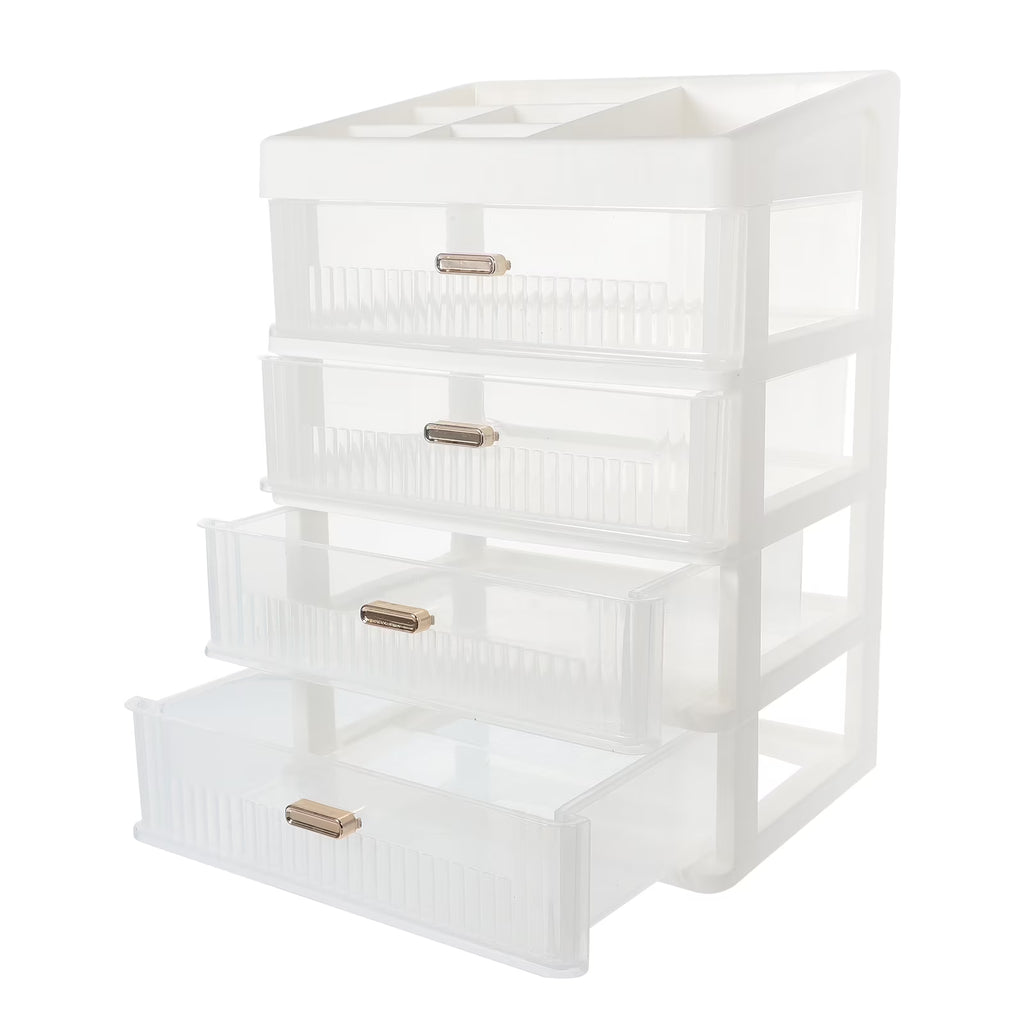 Skincare Desktop Storage Box 32.00X23.00X17.00CM White – Practical Home Organization for Simple Storage and Daily Tasks
