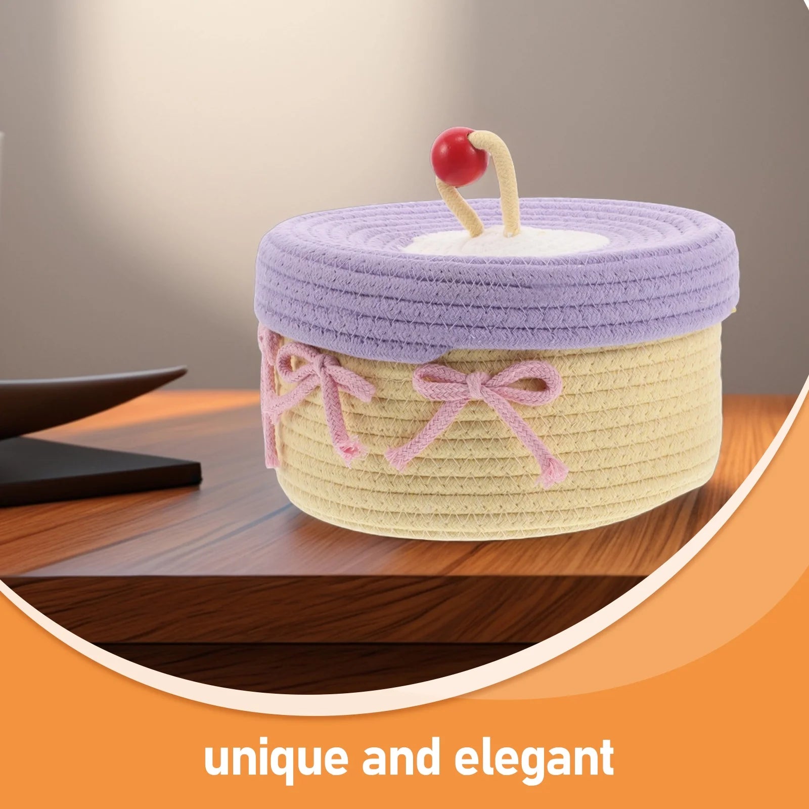 Woven Cotton Rope Basket With Lid Jewelry Storage Box Cute Basket Cotton Rope Basket Storage Woven Basket Woven Rope Basket Bathroom Basket Organizer – Secure Lid Design for Simple Storage and Daily Tasks