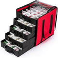 Christmas Ornament Storage Containers -Holds Up to 100 Holiday Ornaments with 5 Removable Trays Large Storage Box with Clear Covered Top & Sturdy Handles – Clear-View Organization for Simple Storage and Daily Tasks
