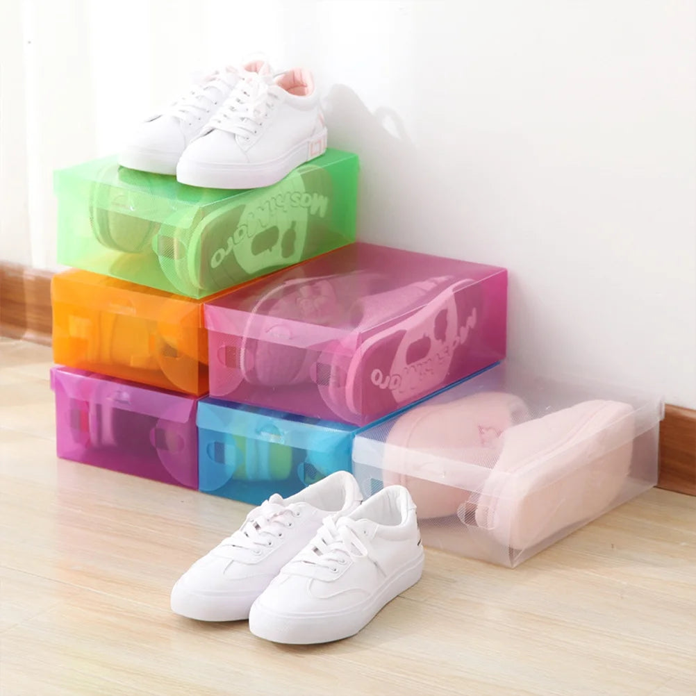 12 PCS Shoes Boxes Transparent Shoes Cases Plastic Storage Box Shoes Container for Home Shop 28x18x10cm – Clear-View Organization for Simple Storage and Daily Tasks
