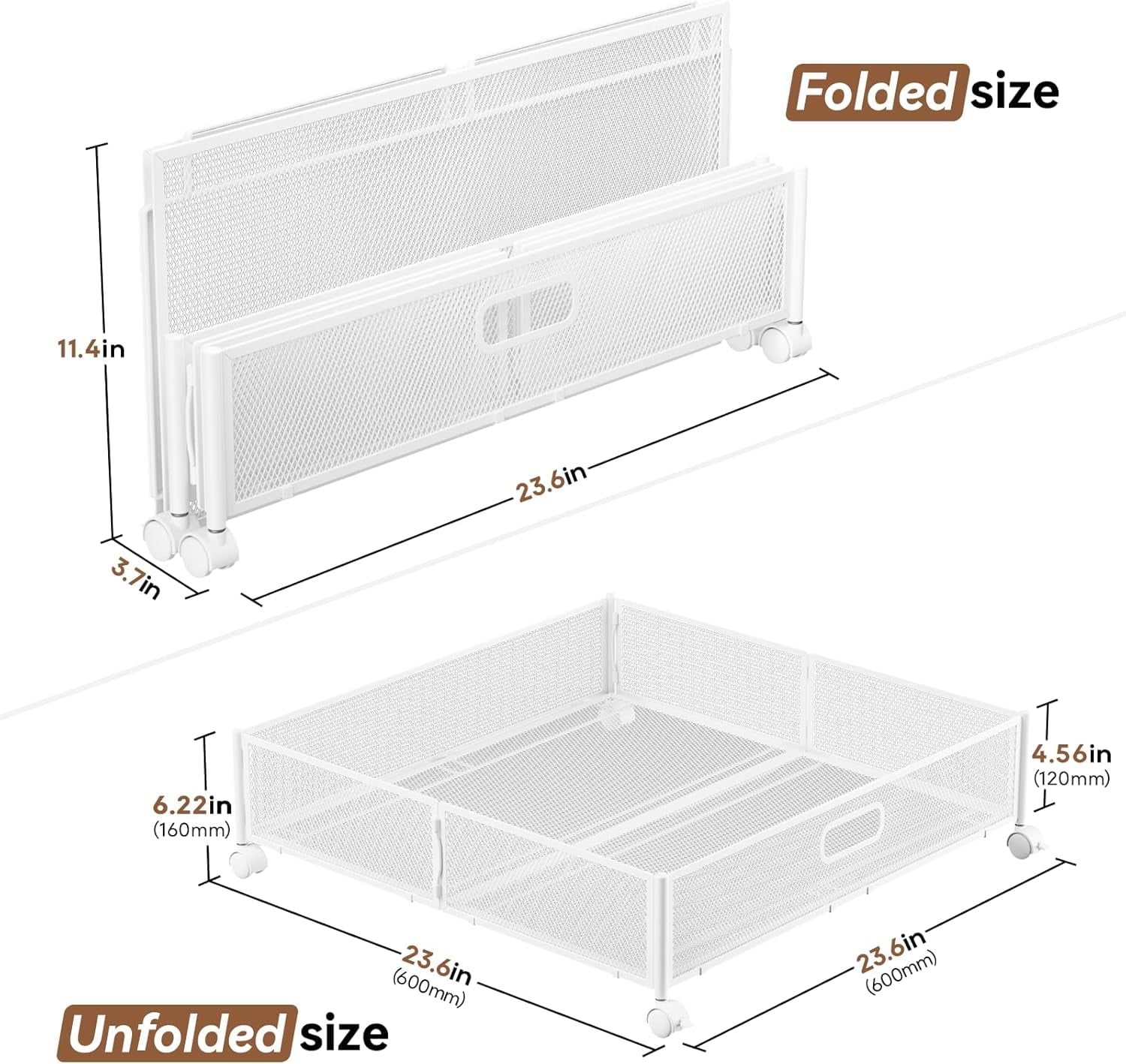 Under Bed Storage Containers with Wheels - Shoe Storage Organizer Drawer Tool-free Assembly Metal Underbed Storage Containers for Bedroom Clothes Shoes Blankets - 2Pack – Everyday Household Format for Simple Storage and Daily Tasks