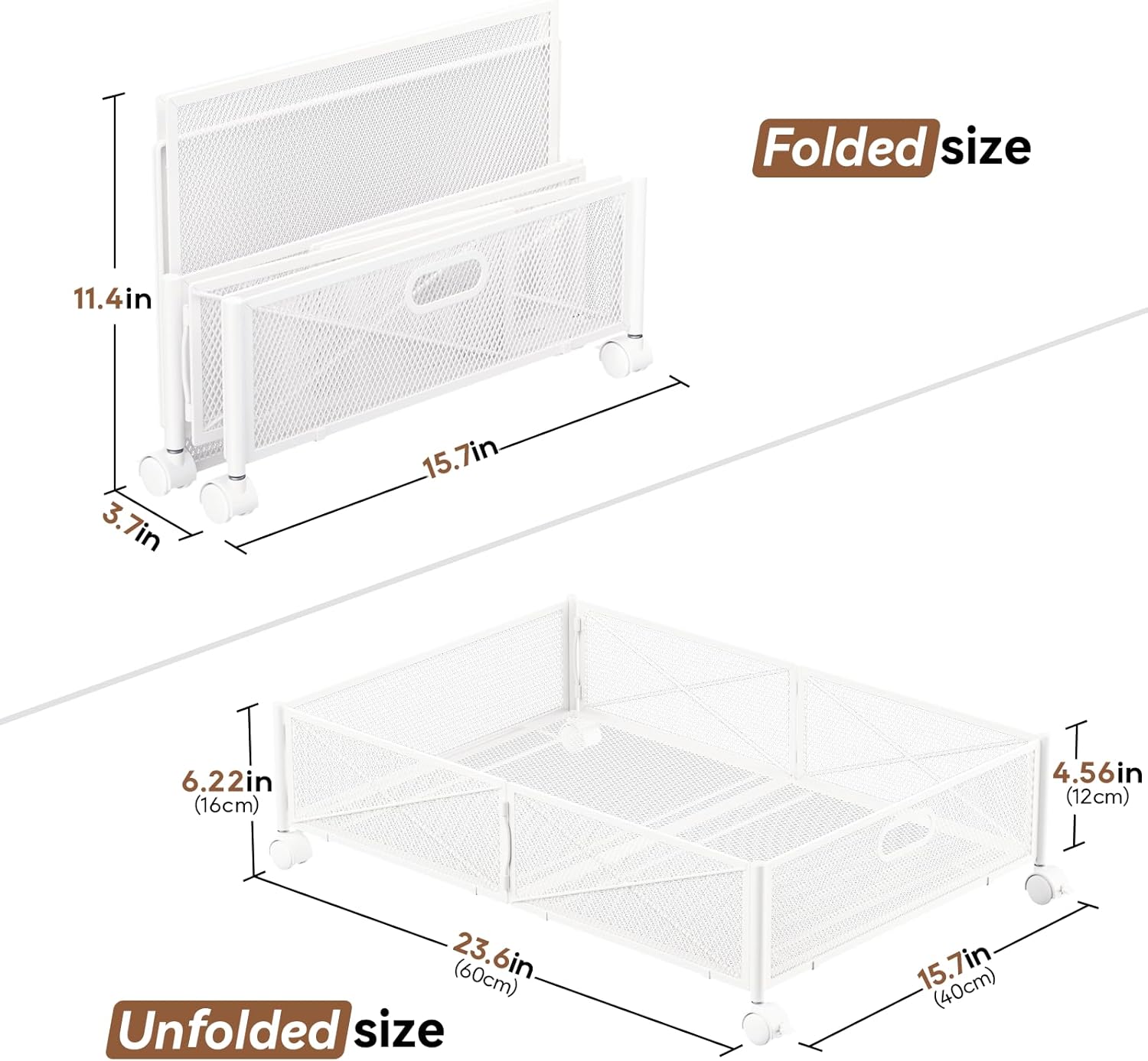 Under Bed Storage Containers with Wheels Under Bed Shoe Storage Organizer Drawer Tool-free Assembly Metal Storage Containers for Bedroom Clothes Shoes Blankets -2PCK – Everyday Household Format for Simple Storage and Daily Tasks