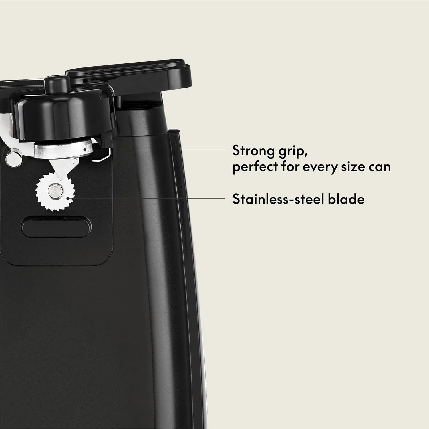 Electric Can Opener and Knife Sharpener Multifunctional Jar and Bottle Opener with Removable Cutting Lever and Cord Storage Stainless Steel Blade – Durable Stainless Steel Construction for Simple Storage and Daily Tasks