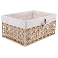 Rustic Storage Bins Grass Basket Cube Boxes with Lids Fabric Toy Sundries – Multiroom Organization Format for Simple Storage and Daily Tasks