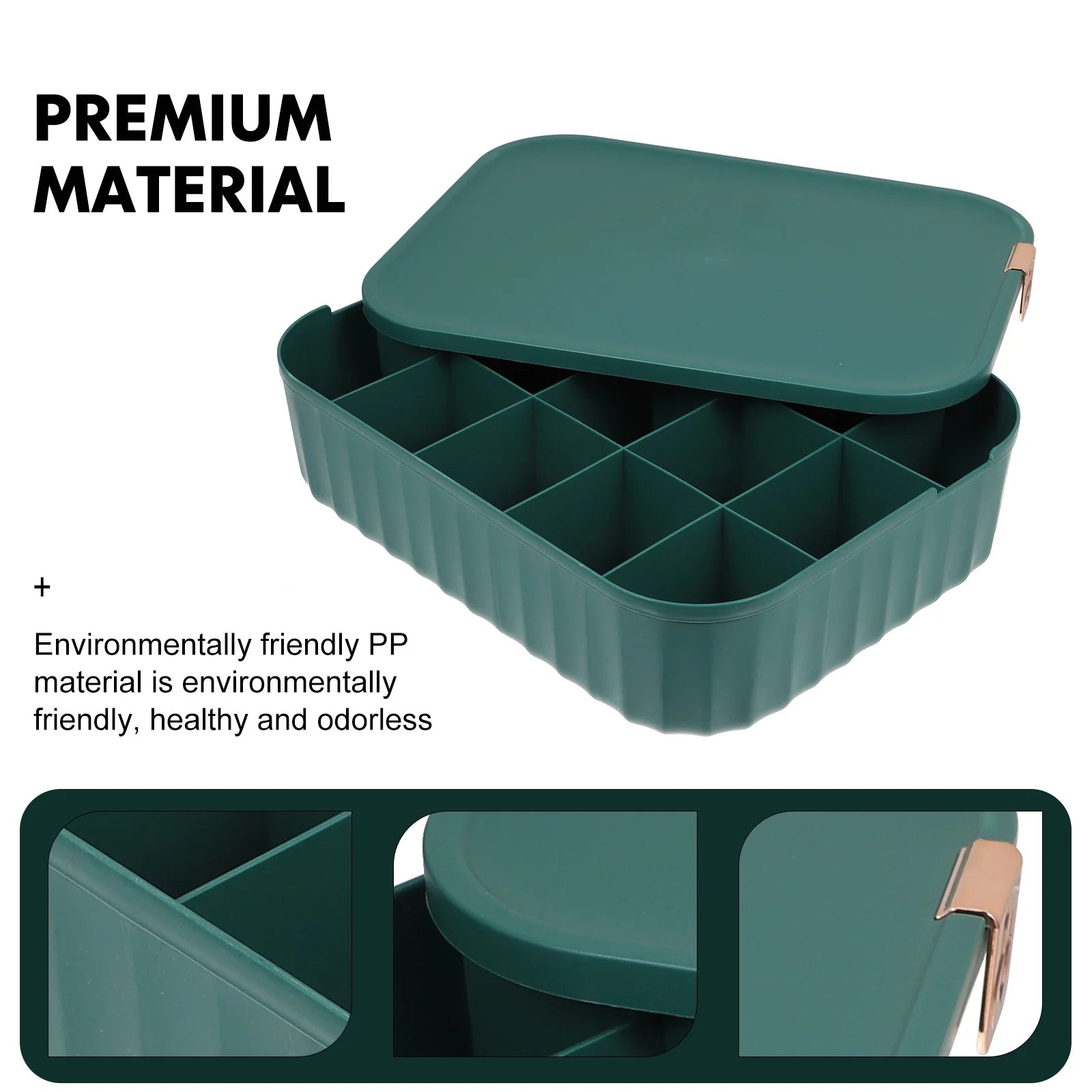 Organizer Bin Storage Box Underwear Drawer Storage Baby 30X23.5X8CM Green – Convenient Family Mealtime Use for Simple Storage and Daily Tasks