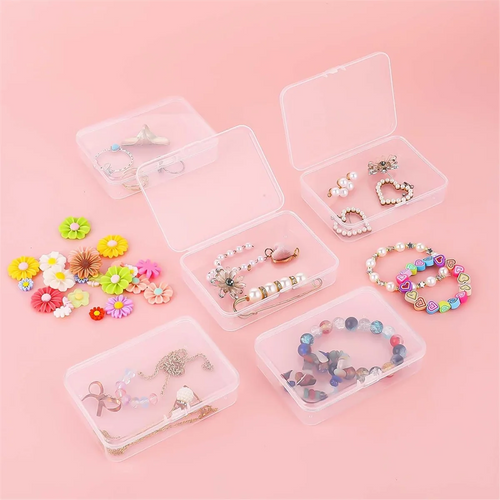 20Pcs Mini Plastic Storage Containers Box with Lid for Collecting Small Items Beads Jewelry Cards Crafts – Secure Lid Design for Simple Storage and Daily Tasks