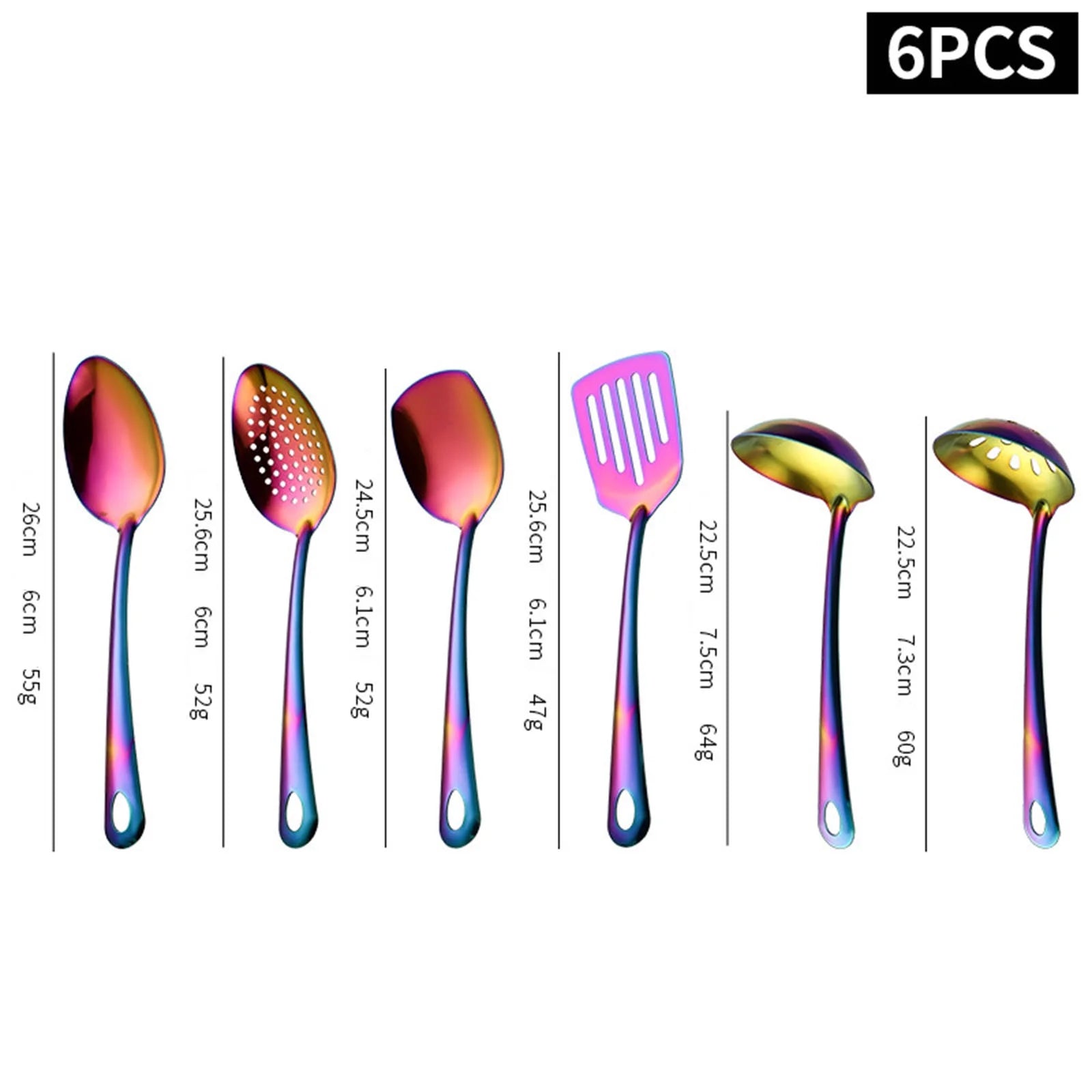 6-Piece Kitchen Utensil Set Stainless Steel Cooking Tools Set Heavy-Duty Kitchen Tool Spatula Set Essential Home Kitchen Gadgets and Accessories – Durable Stainless Steel Construction for Simple Storage and Daily Tasks