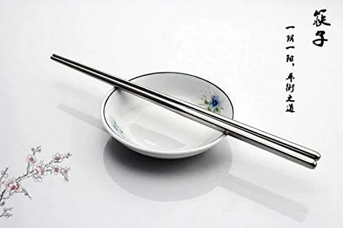 Stainless Steel Chopsticks Metal Reusable Dining Chopsticks 10 Pairs$$Home Decor Kitchen & Other – Durable Stainless Steel Construction for Simple Storage and Daily Tasks