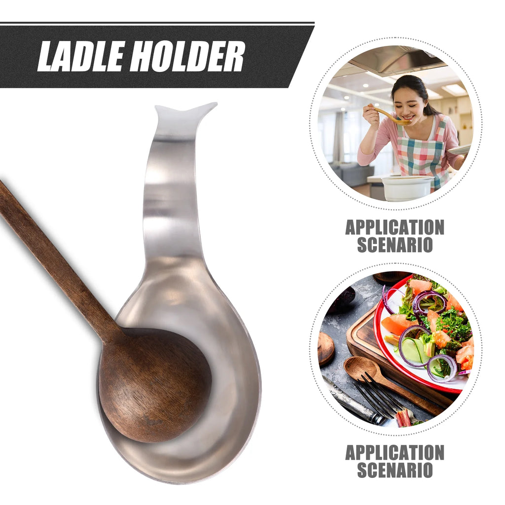 unbrandedStainless Steel Spoon Rest Pots for Kitchen Utensil Holder Stand – Balanced Everyday Tableware for Simple Storage and Daily Tasks
