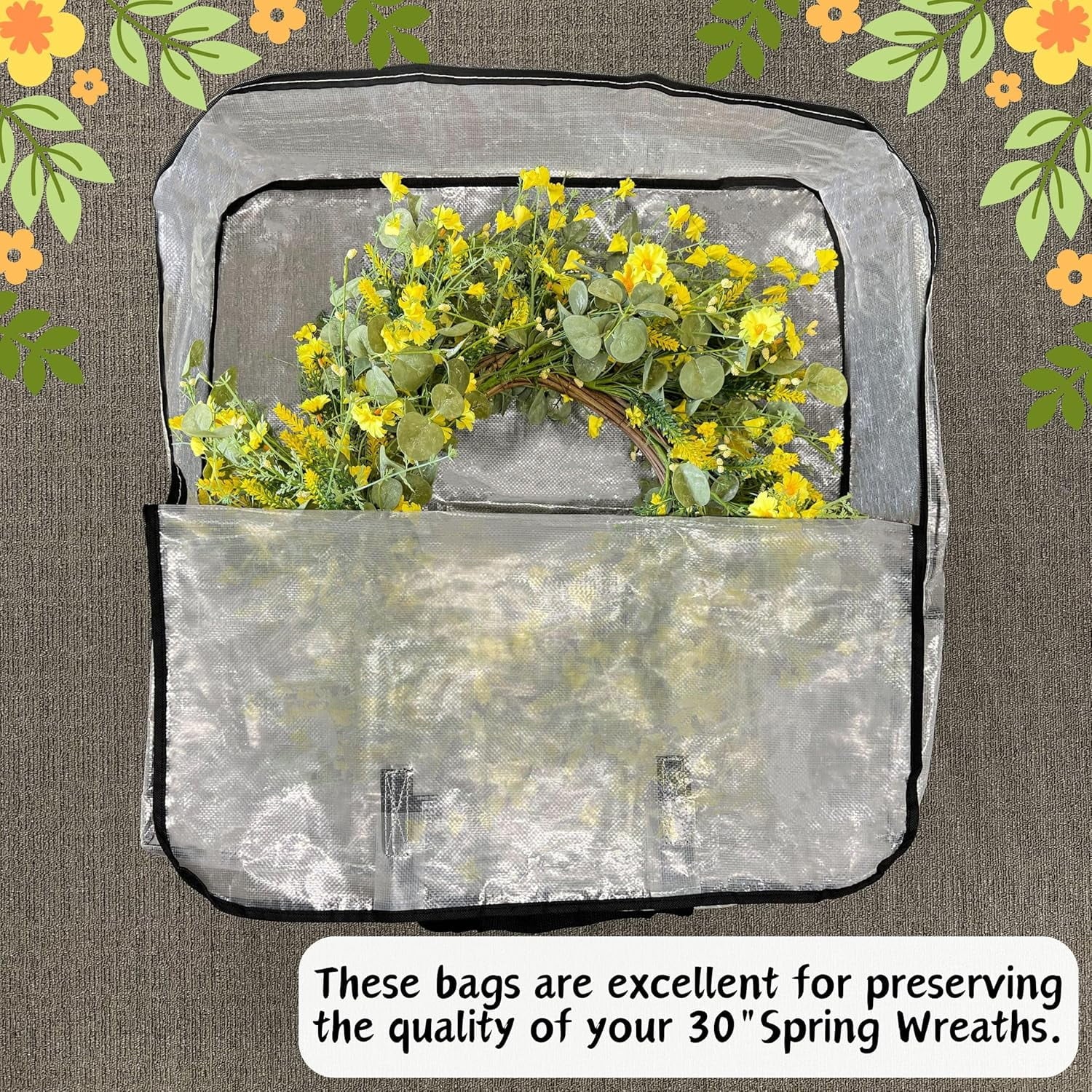 4 Pack Wreath Storage Bag Summer Christmas Decoration Garland Container 30 Inch Clear Door Wreath Organizers Moving Boxes Packing Supplies for College – Clear-View Organization for Simple Storage and Daily Tasks