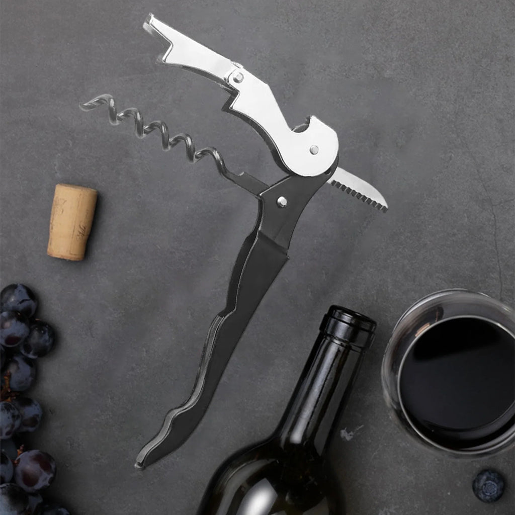 Hiroekza Opener Waiters Key For Servers Bartender With Foil Cutter Jar Opener Manual Bottle Opener Double Hinged Bottle Opener Kitchen Gadgets Clearance – Convenient Drink Preparation for Simple Storage and Daily Tasks