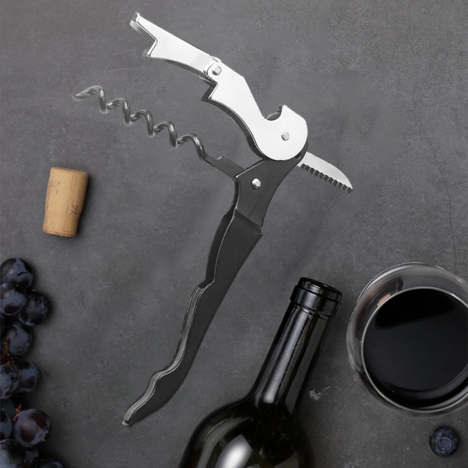 Hiroekza Opener Waiters Key For Servers Bartender With Foil Cutter Jar Opener Manual Bottle Opener Double Hinged Bottle Opener Kitchen Gadgets Clearance – Convenient Drink Preparation for Simple Storage and Daily Tasks