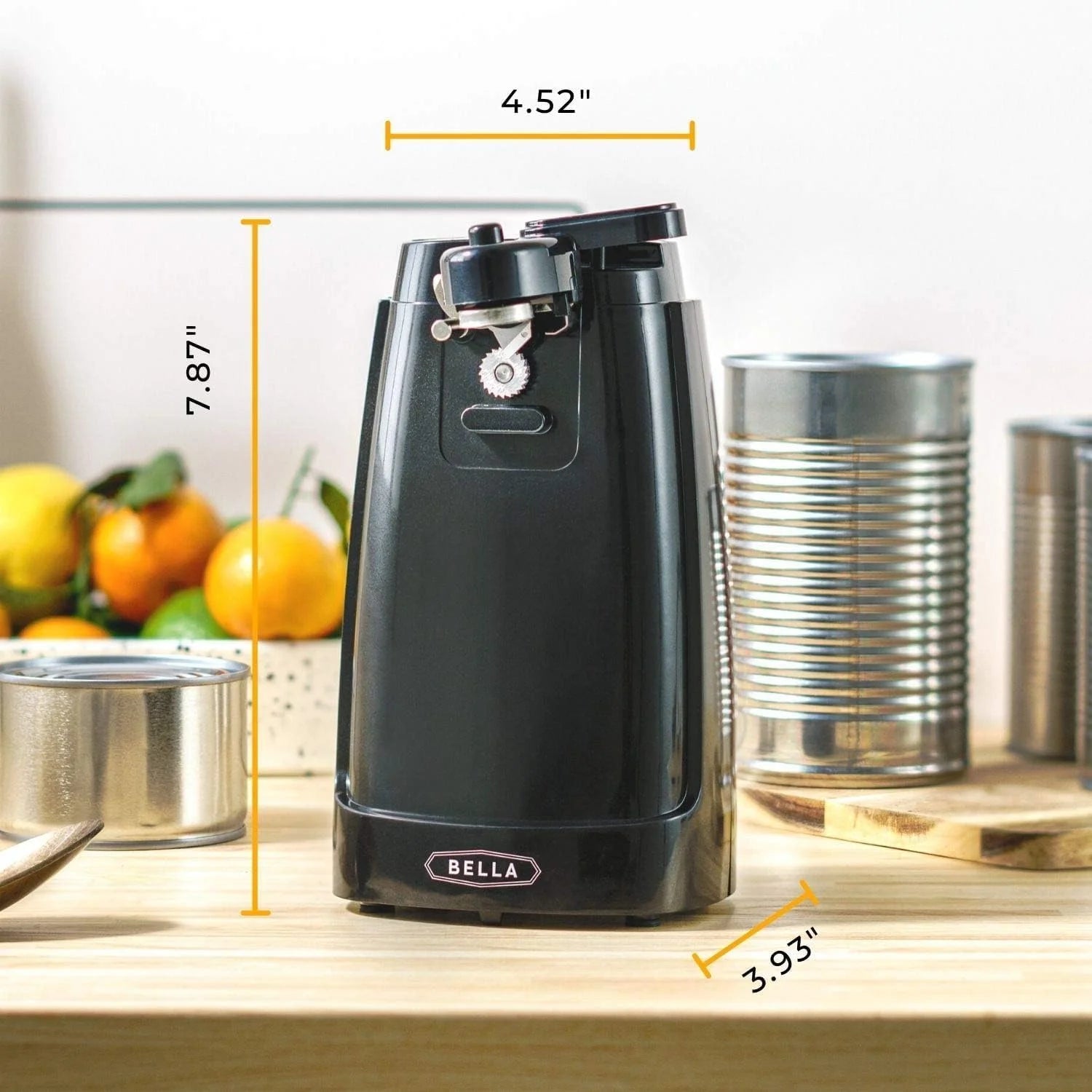 Electric Can Opener and Knife Sharpener Multifunctional Jar and Bottle Opener with Removable Cutting Lever and Cord Storage Stainless Steel Blade – Durable Stainless Steel Construction for Simple Storage and Daily Tasks