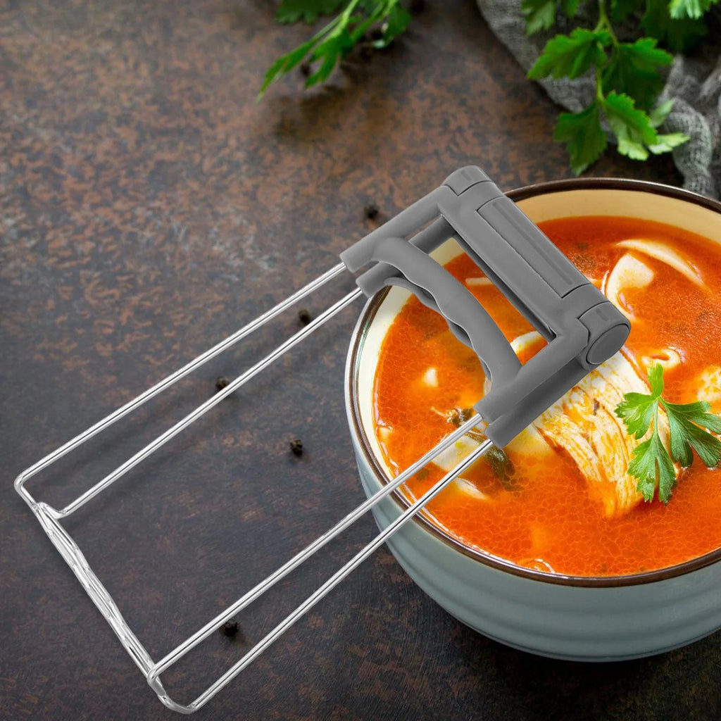 unbrandedKitchen Retriever Tongs Stainless Steel Plate Bowls Gripper Grey – Durable Stainless Steel Construction for Simple Storage and Daily Tasks