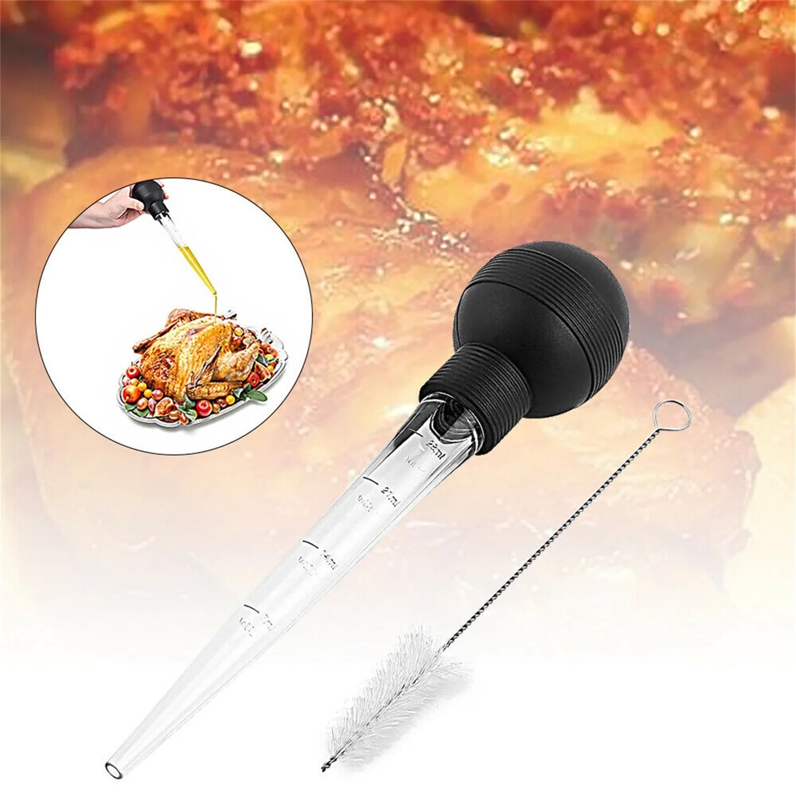 Hiroekza Turkey Baster 28ml Meat Baster Kitchen Utensil For Turkey Beef Pork Roasting Chicken Kitchen Gadgets Clearance – Everyday Kitchen Functionality for Simple Storage and Daily Tasks