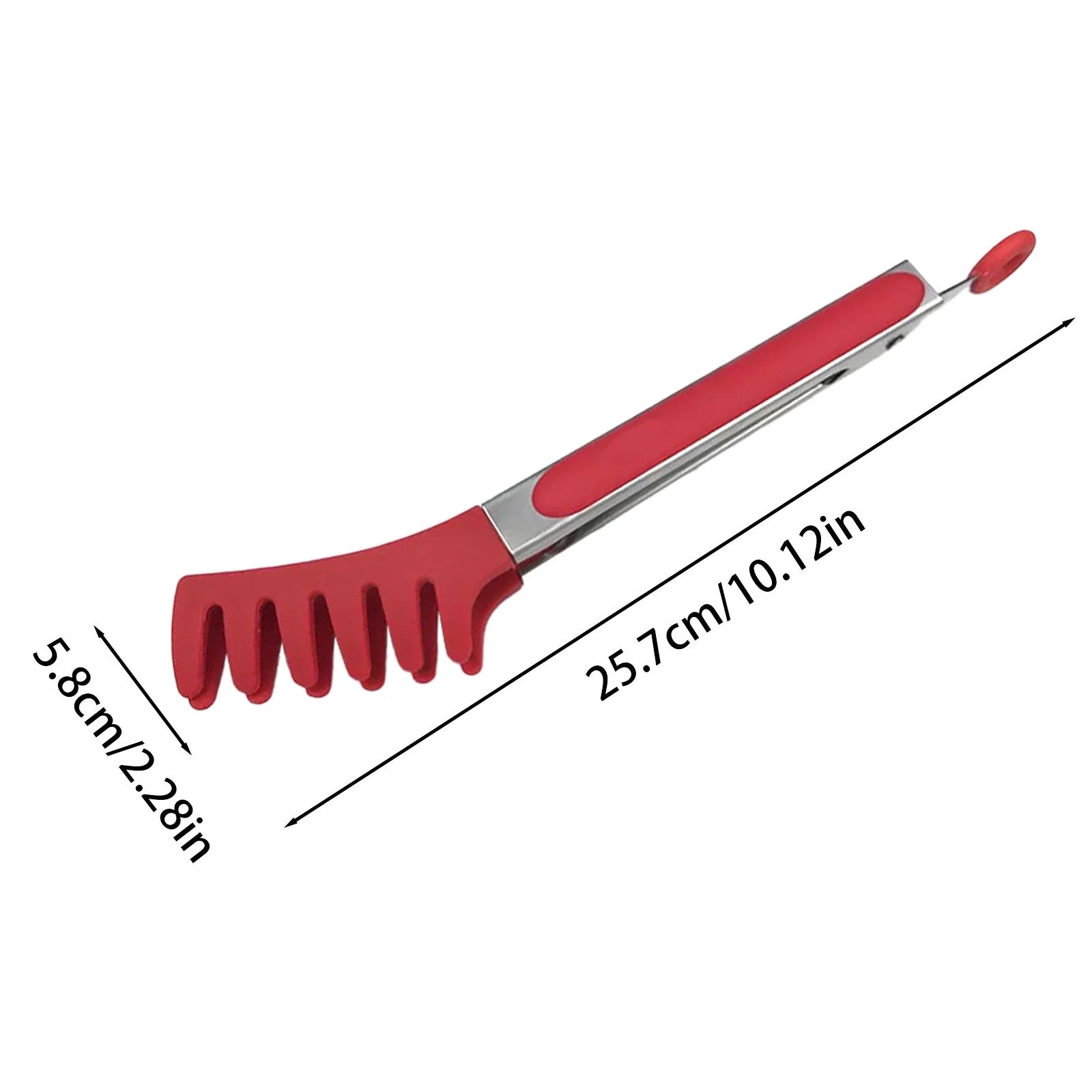 Stainless Steel Pasta Tong With Silicone Tips Non Food Serving Tongs For Nood Les Spaghetti Kitchen Cooking Baking BBQ Tools – Durable Stainless Steel Construction for Simple Storage and Daily Tasks