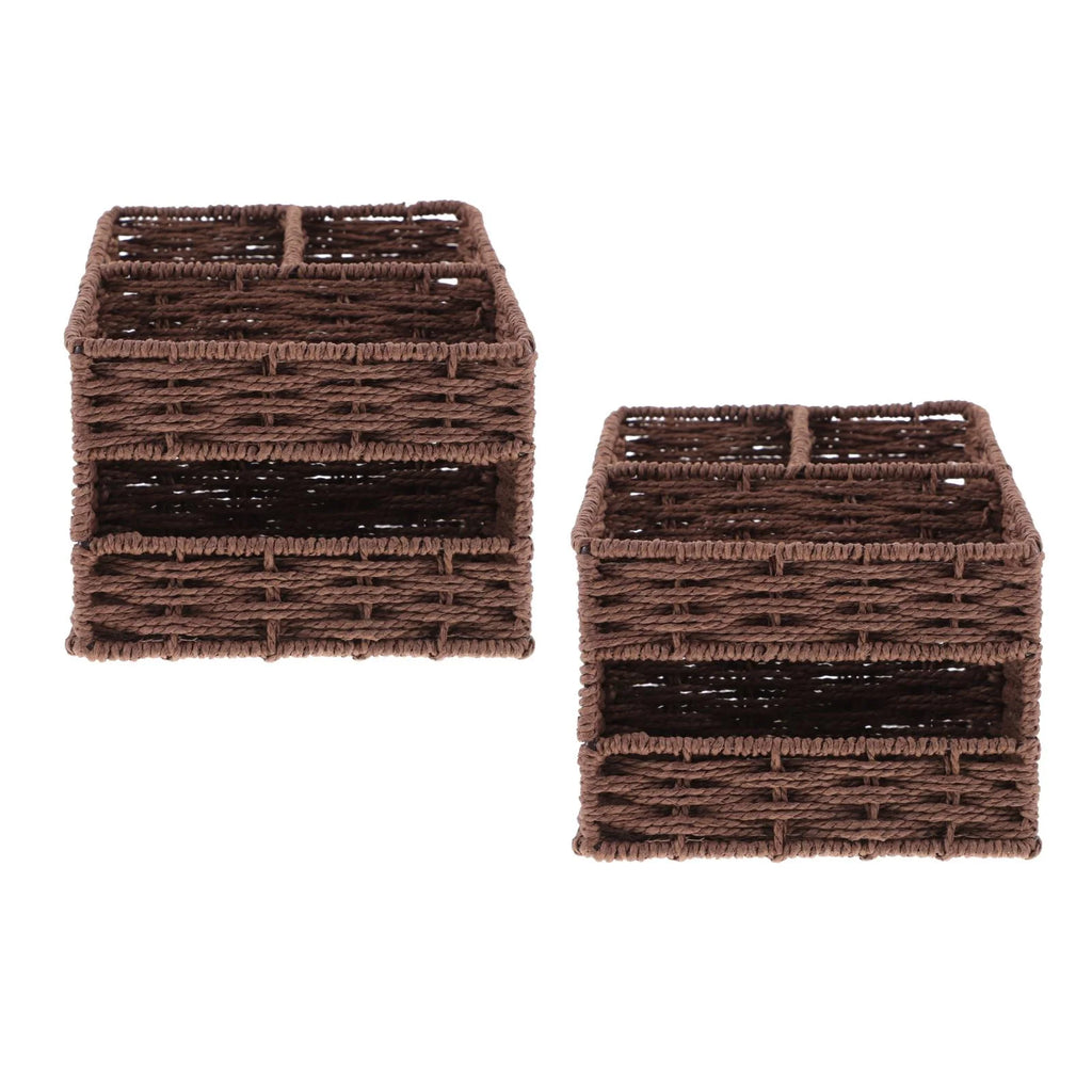 2pcs Desktop Storage Container Home Office Storage Box Sundries Small Items Organizer – Practical Home Organization for Simple Storage and Daily Tasks