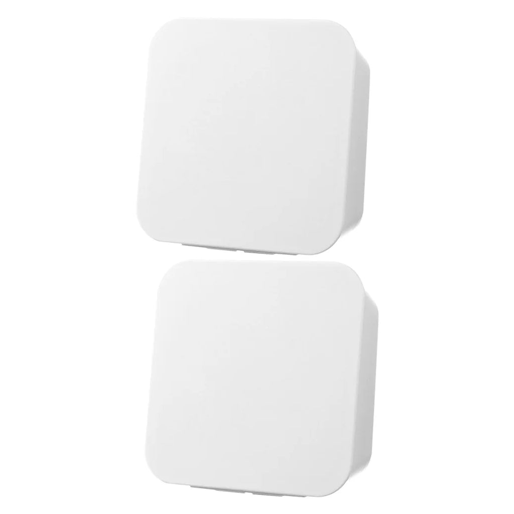 2 Pcs Wall-mounted Boxes Small Apartment Storage Box 14x5.5x14cm White – Space-Saving Hanging Design for Simple Storage and Daily Tasks