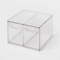 All Purpose 2 Drawer Storage ClearAcrylic Utility Bins,1352 Volume,H 12.6D 12.2 – Practical Home Organization for Simple Storage and Daily Tasks