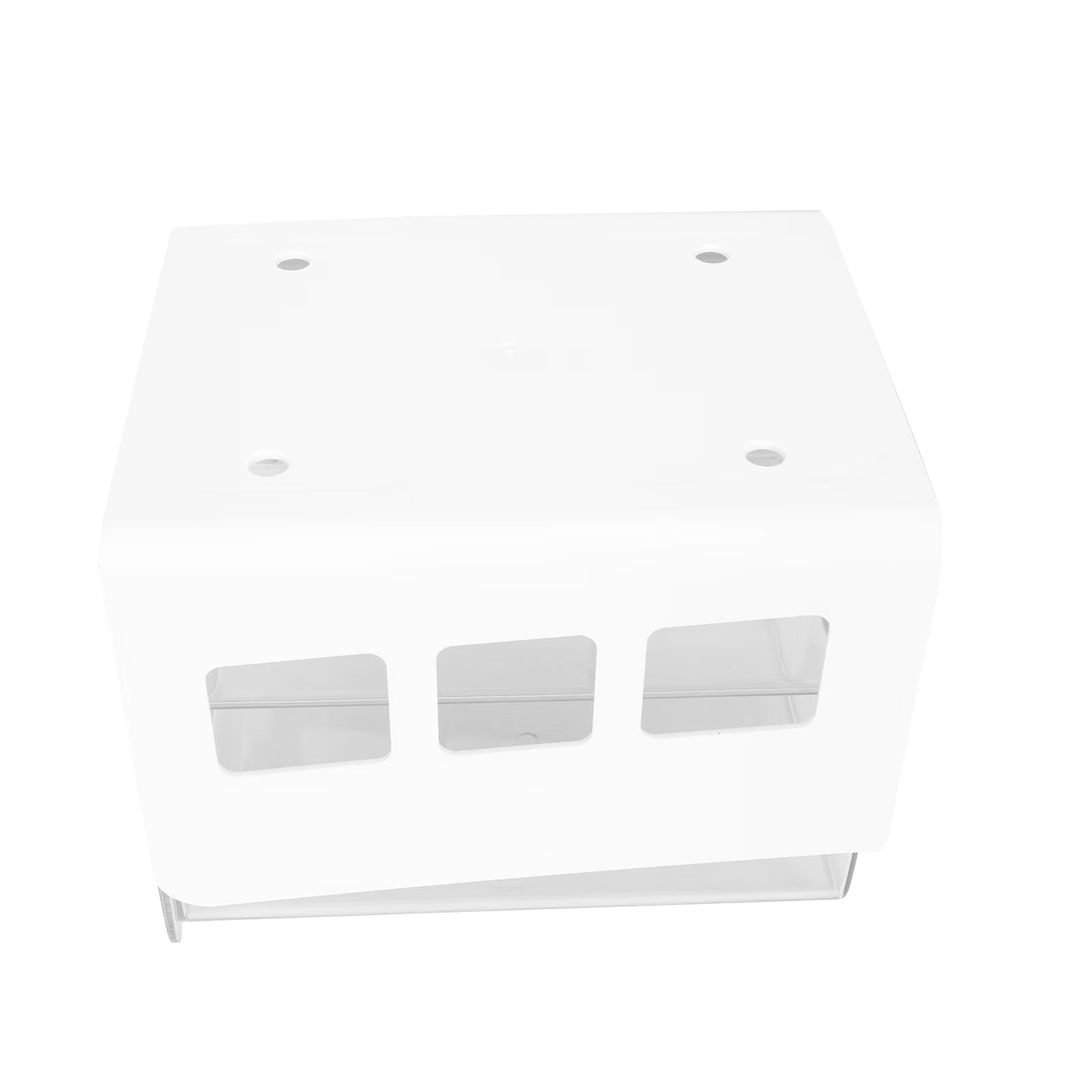Double Storage Box Desktop Boxes Bins Table Shelf Office White – Everyday Household Format for Simple Storage and Daily Tasks
