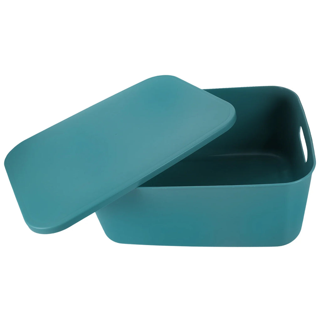 Extra Large with Lid Easy to Hold Storage Bin Office Box – Secure Lid Design for Simple Storage and Daily Tasks